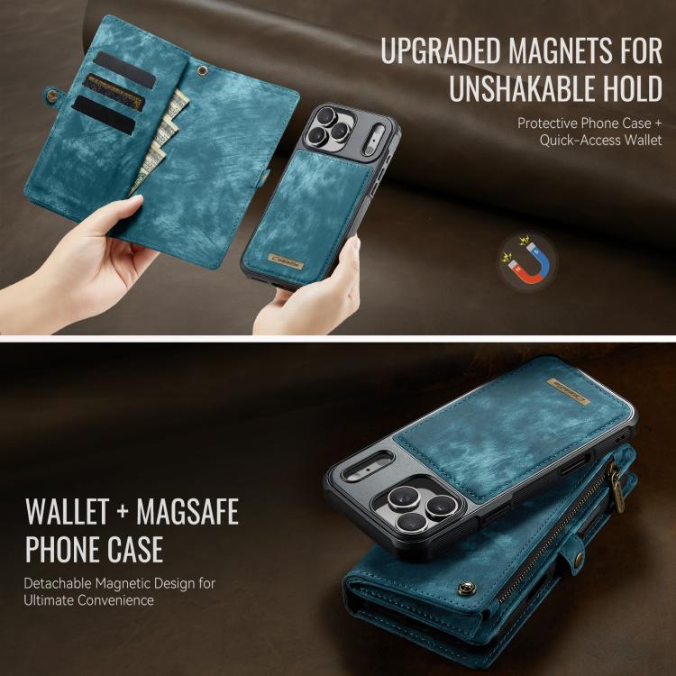 For iPhone 17 Pro Max CaseMe 008 Detachable Multifunctional Leather Phone Case