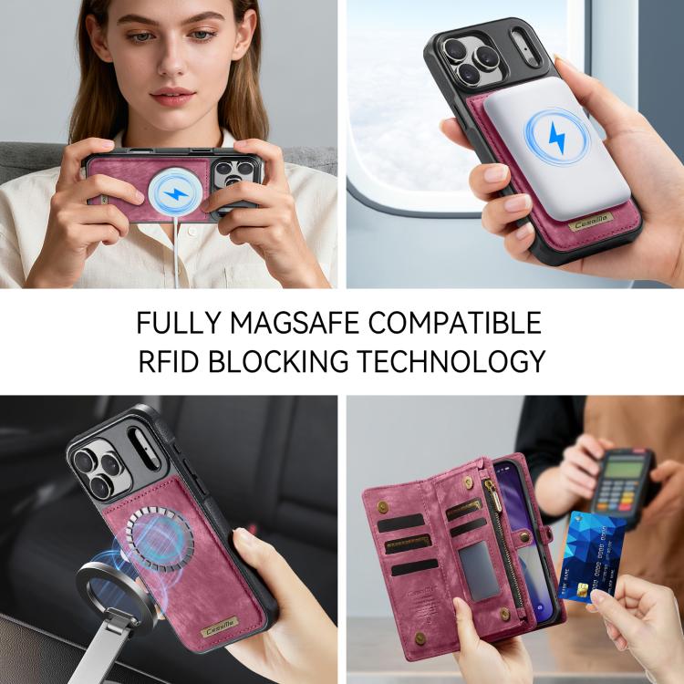 For iPhone 17 Pro Max CaseMe 008 Detachable Multifunctional Leather Phone Case
