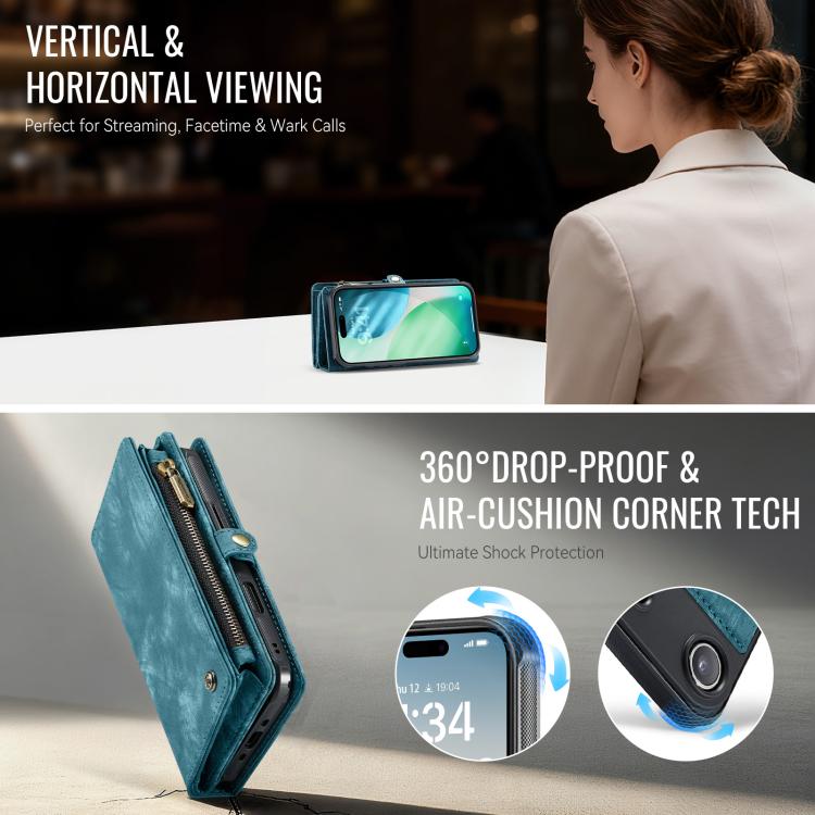 For iPhone Air CaseMe 008 Detachable Multifunctional Leather Phone Case
