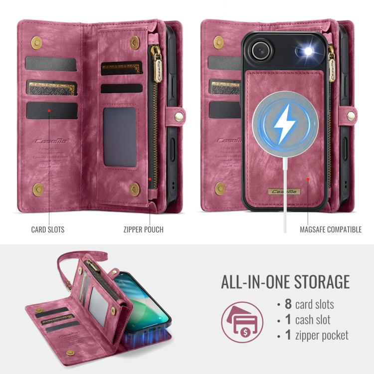 For iPhone Air CaseMe 008 Detachable Multifunctional Leather Phone Case