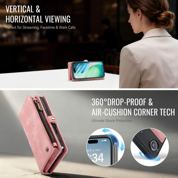 For iPhone Air CaseMe 008 Detachable Multifunctional Leather Phone Case