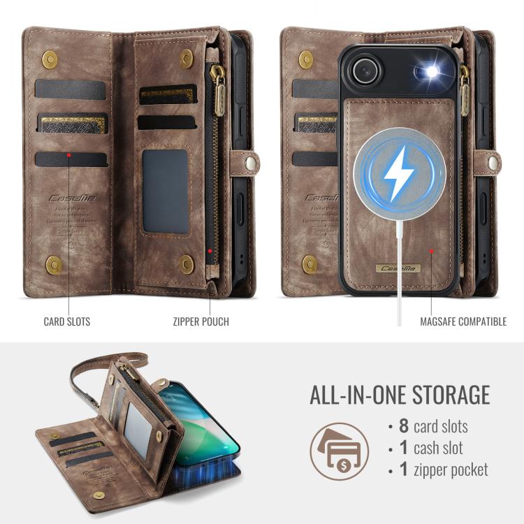 For iPhone Air CaseMe 008 Detachable Multifunctional Leather Phone Case
