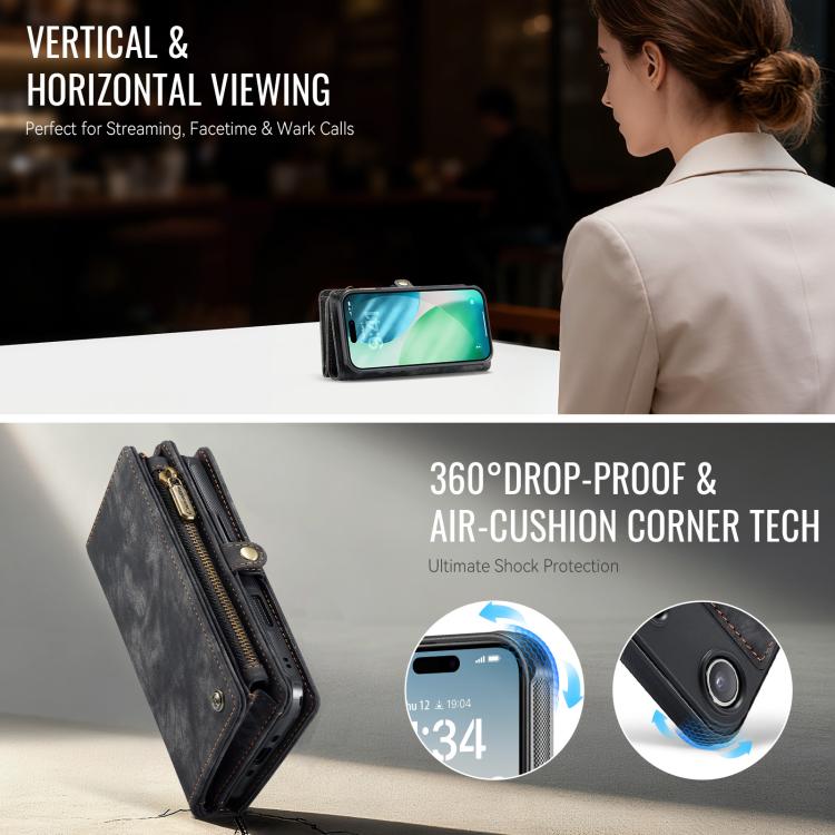 For iPhone Air CaseMe 008 Detachable Multifunctional Leather Phone Case