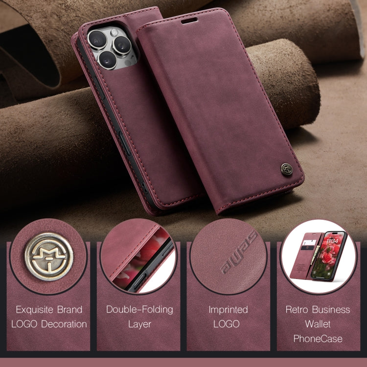 For iPhone 16 Pro Max CaseMe 013 Multifunctional Horizontal Flip Leather Phone Case