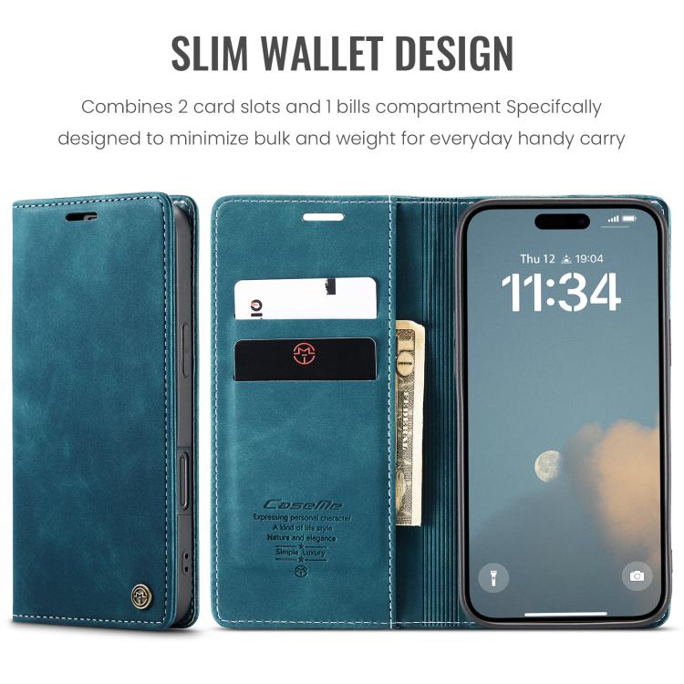 For iPhone 16 Pro CaseMe 013 Multifunctional Horizontal Flip Leather Phone Case