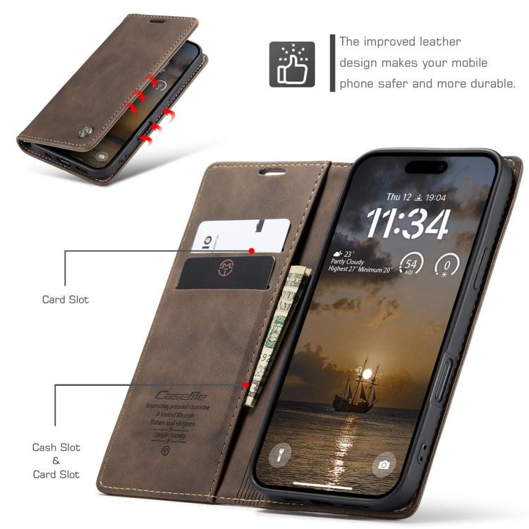 For iPhone 17 Pro CaseMe 013 Multifunctional Horizontal Flip Leather Phone Case