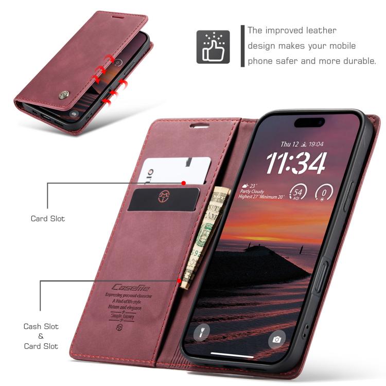 For iPhone 17 Pro CaseMe 013 Multifunctional Horizontal Flip Leather Phone Case