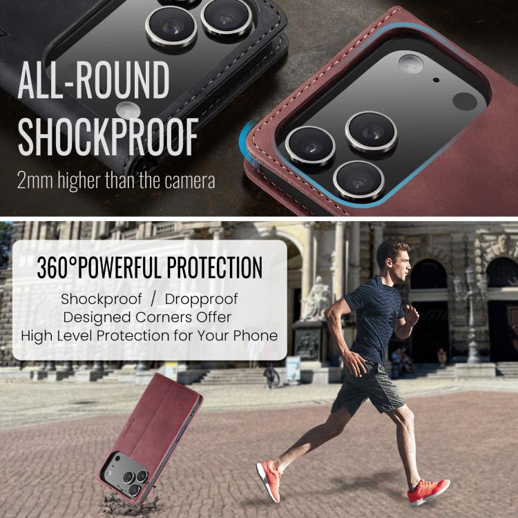 For iPhone 17 Pro CaseMe 013 Multifunctional Horizontal Flip Leather Phone Case