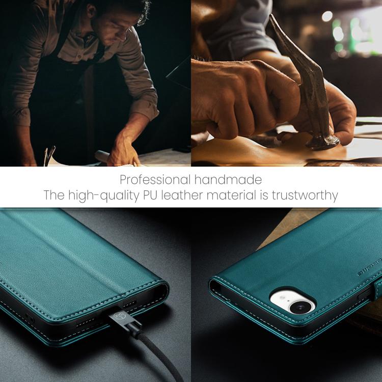 For iPhone 17e / 16e CaseMe 023 Butterfly Buckle Litchi Texture RFID Anti-theft Leather Phone Case