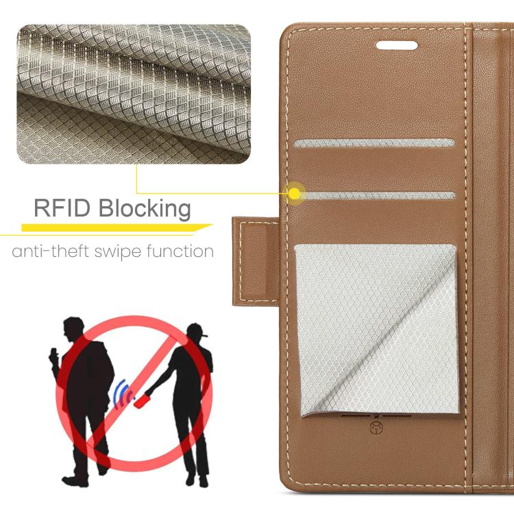 For iPhone 17e / 16e CaseMe 023 Butterfly Buckle Litchi Texture RFID Anti-theft Leather Phone Case