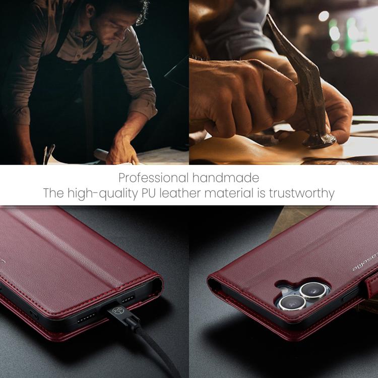 For iPhone 17 CaseMe 023 Butterfly Buckle Litchi Texture RFID Anti-theft Leather Phone Case
