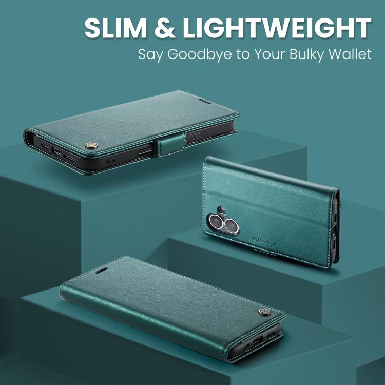 For iPhone 17 CaseMe 023 Butterfly Buckle Litchi Texture RFID Anti-theft Leather Phone Case