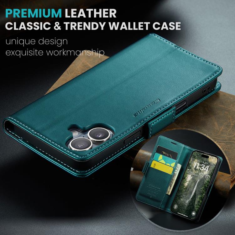 For iPhone 17 CaseMe 023 Butterfly Buckle Litchi Texture RFID Anti-theft Leather Phone Case
