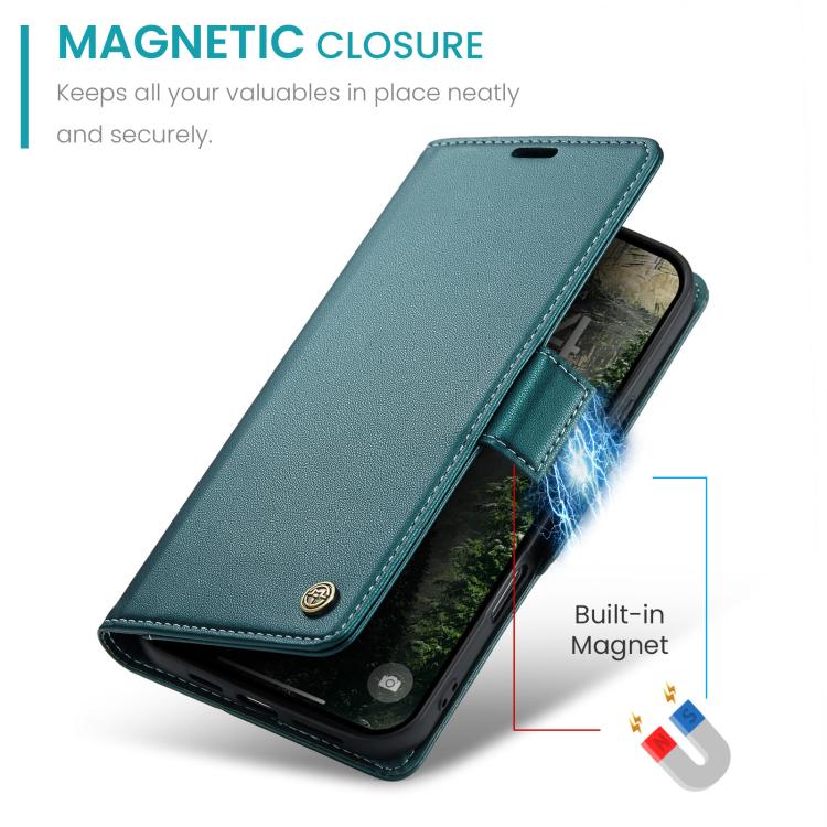 For iPhone 17 CaseMe 023 Butterfly Buckle Litchi Texture RFID Anti-theft Leather Phone Case
