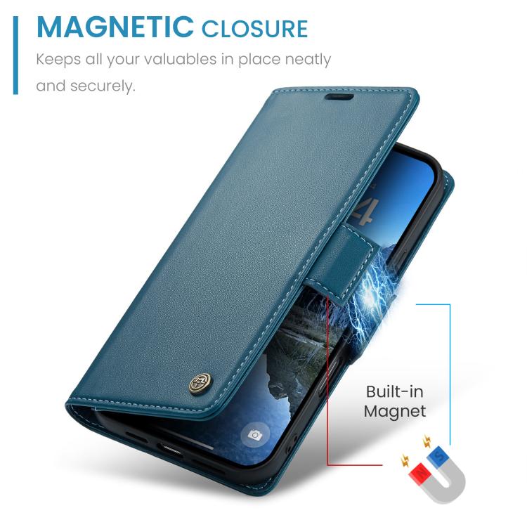 For iPhone 17 CaseMe 023 Butterfly Buckle Litchi Texture RFID Anti-theft Leather Phone Case