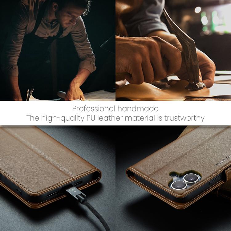 For iPhone 17 CaseMe 023 Butterfly Buckle Litchi Texture RFID Anti-theft Leather Phone Case