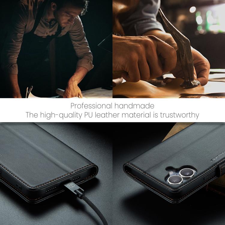 For iPhone 17 CaseMe 023 Butterfly Buckle Litchi Texture RFID Anti-theft Leather Phone Case