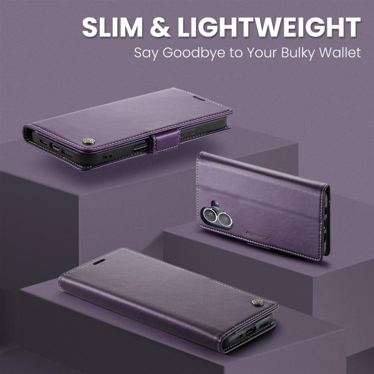 For iPhone 17 CaseMe 023 Butterfly Buckle Litchi Texture RFID Anti-theft Leather Phone Case