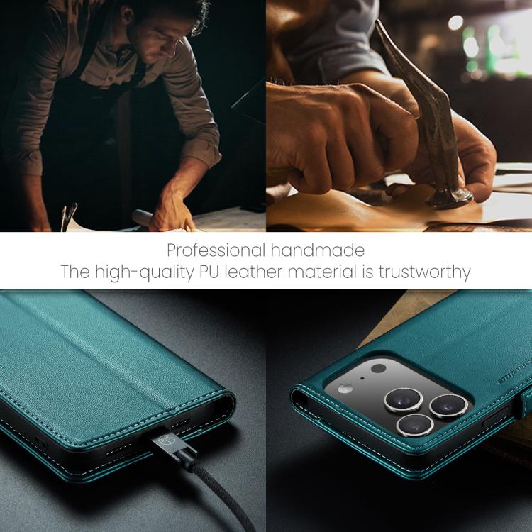 For iPhone 17 Pro Max CaseMe 023 Butterfly Buckle Litchi Texture RFID Anti-theft Leather Phone Case