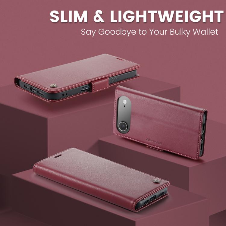 For iPhone Air CaseMe 023 Butterfly Buckle Litchi Texture RFID Anti-theft Leather Phone Case