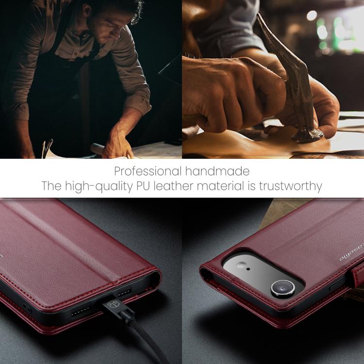 For iPhone Air CaseMe 023 Butterfly Buckle Litchi Texture RFID Anti-theft Leather Phone Case