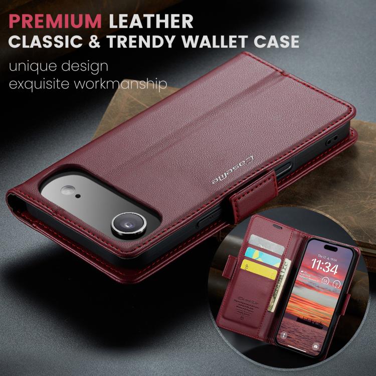 For iPhone Air CaseMe 023 Butterfly Buckle Litchi Texture RFID Anti-theft Leather Phone Case