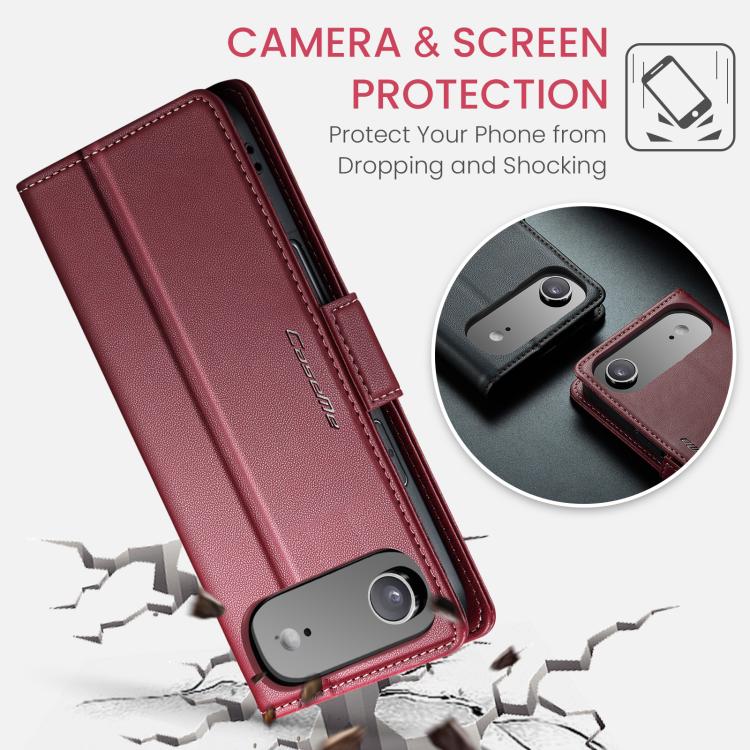 For iPhone Air CaseMe 023 Butterfly Buckle Litchi Texture RFID Anti-theft Leather Phone Case