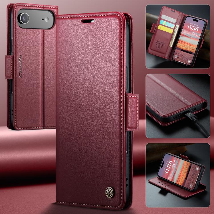 For iPhone Air CaseMe 023 Butterfly Buckle Litchi Texture RFID Anti-theft Leather Phone Case
