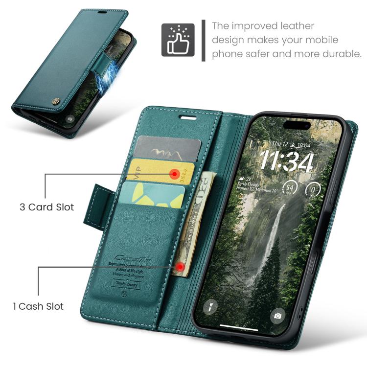 For iPhone Air CaseMe 023 Butterfly Buckle Litchi Texture RFID Anti-theft Leather Phone Case