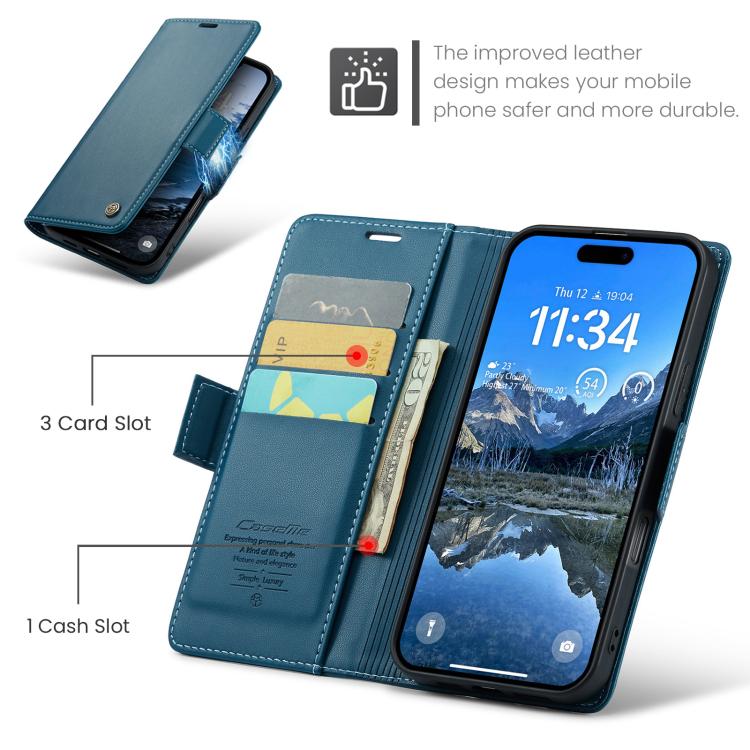 For iPhone Air CaseMe 023 Butterfly Buckle Litchi Texture RFID Anti-theft Leather Phone Case