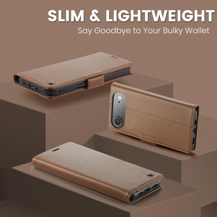 For iPhone Air CaseMe 023 Butterfly Buckle Litchi Texture RFID Anti-theft Leather Phone Case