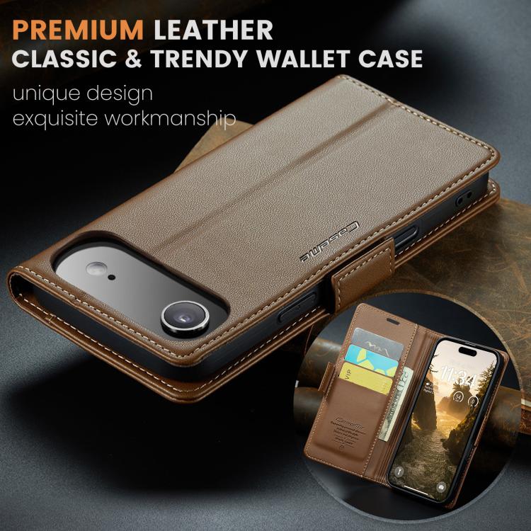 For iPhone Air CaseMe 023 Butterfly Buckle Litchi Texture RFID Anti-theft Leather Phone Case