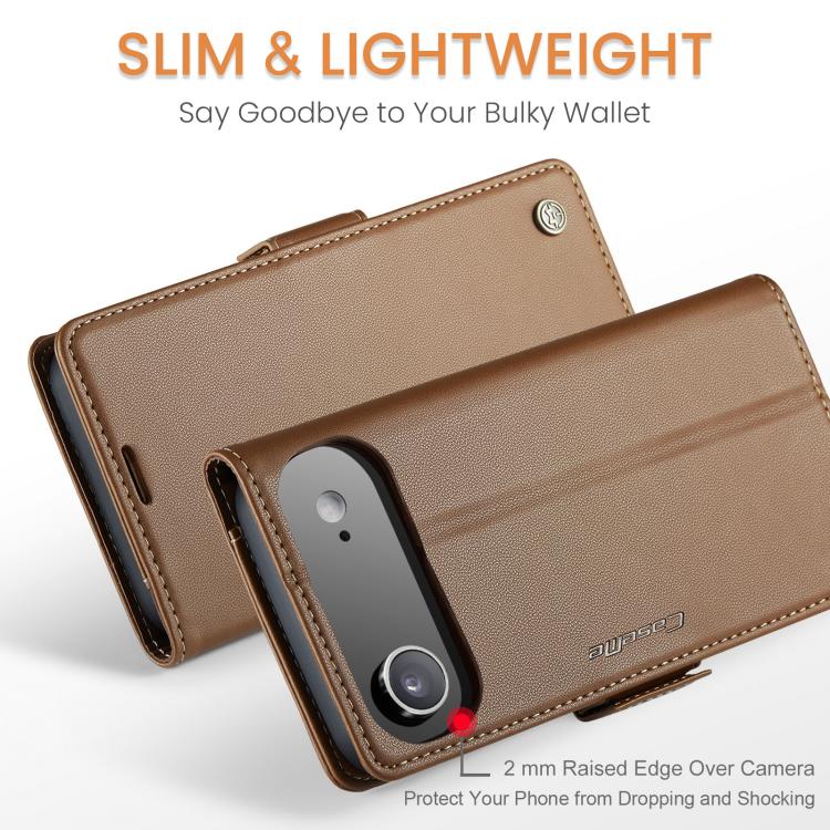 For iPhone Air CaseMe 023 Butterfly Buckle Litchi Texture RFID Anti-theft Leather Phone Case
