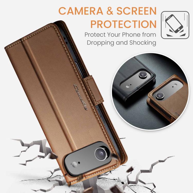 For iPhone Air CaseMe 023 Butterfly Buckle Litchi Texture RFID Anti-theft Leather Phone Case