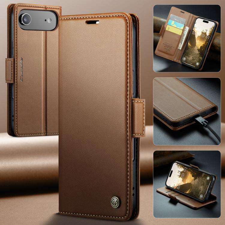 For iPhone Air CaseMe 023 Butterfly Buckle Litchi Texture RFID Anti-theft Leather Phone Case
