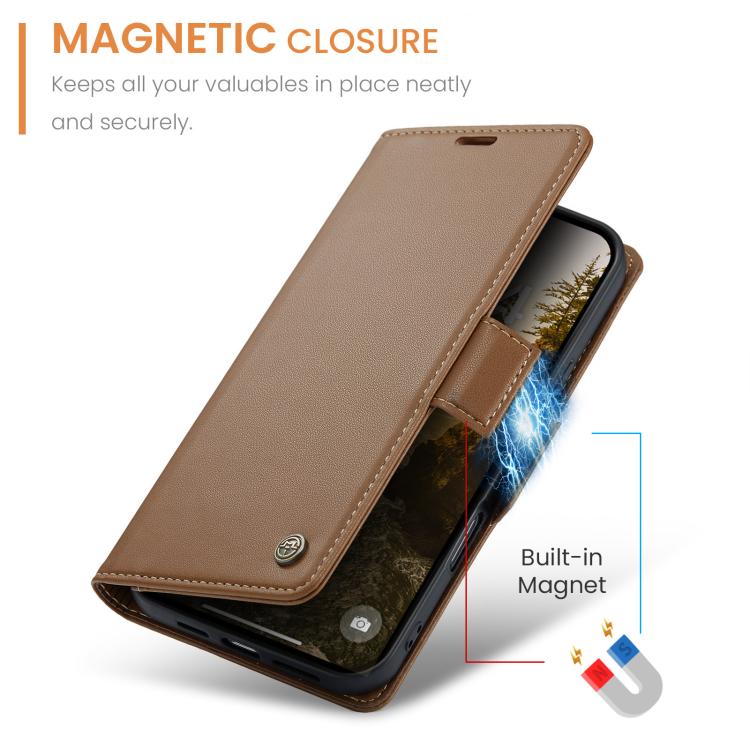 For iPhone Air CaseMe 023 Butterfly Buckle Litchi Texture RFID Anti-theft Leather Phone Case