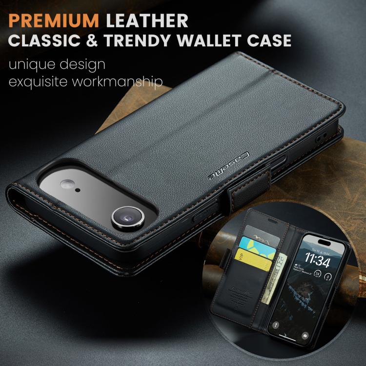 For iPhone Air CaseMe 023 Butterfly Buckle Litchi Texture RFID Anti-theft Leather Phone Case
