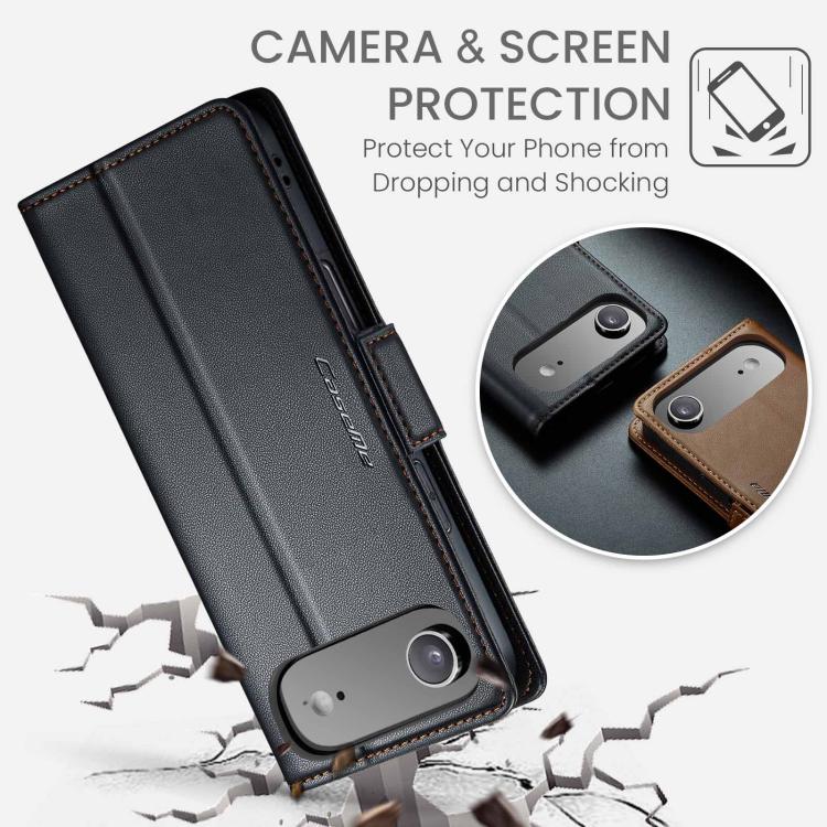 For iPhone Air CaseMe 023 Butterfly Buckle Litchi Texture RFID Anti-theft Leather Phone Case