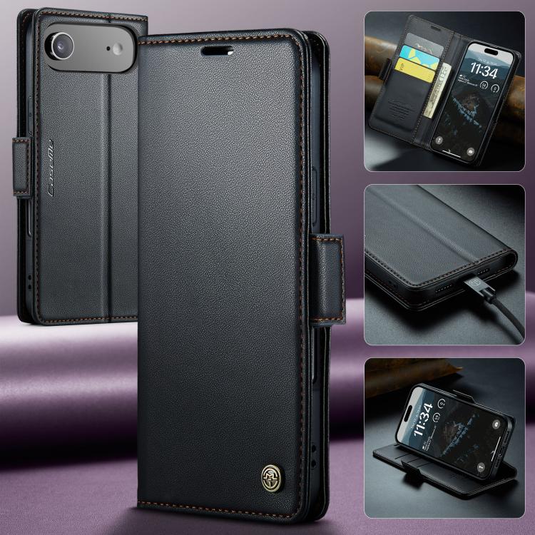 For iPhone Air CaseMe 023 Butterfly Buckle Litchi Texture RFID Anti-theft Leather Phone Case
