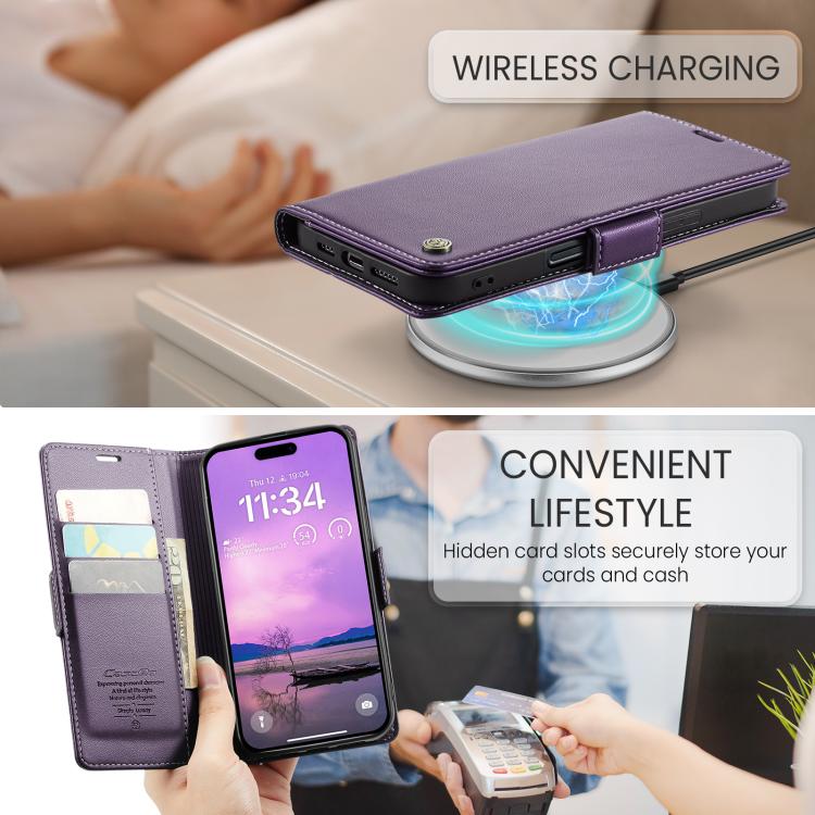 For iPhone Air CaseMe 023 Butterfly Buckle Litchi Texture RFID Anti-theft Leather Phone Case