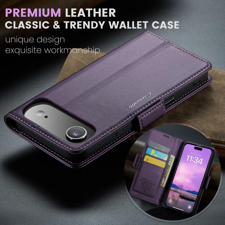 For iPhone Air CaseMe 023 Butterfly Buckle Litchi Texture RFID Anti-theft Leather Phone Case