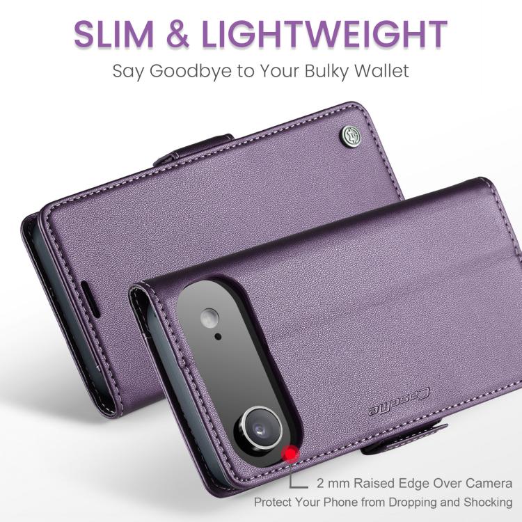 For iPhone Air CaseMe 023 Butterfly Buckle Litchi Texture RFID Anti-theft Leather Phone Case