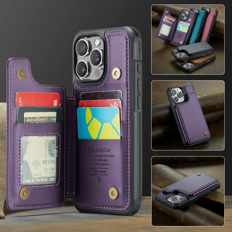 For iPhone 16 Pro Max CaseMe C22 Card Slots Holder RFID Anti-theft Phone Case