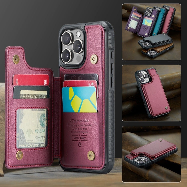 For iPhone 16 Pro Max CaseMe C22 Card Slots Holder RFID Anti-theft Phone Case