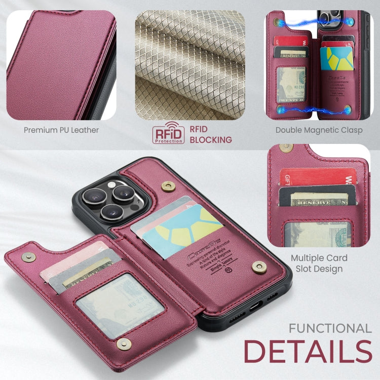 For iPhone 16 Pro Max CaseMe C22 Card Slots Holder RFID Anti-theft Phone Case