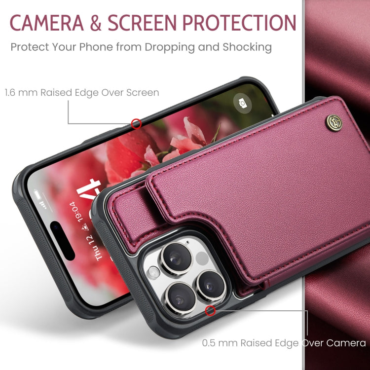 For iPhone 16 Pro Max CaseMe C22 Card Slots Holder RFID Anti-theft Phone Case