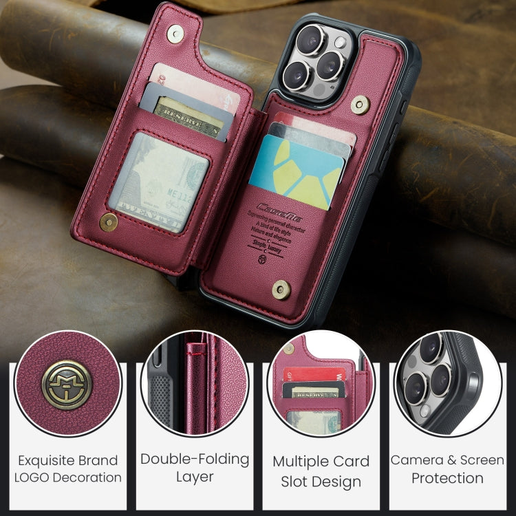 For iPhone 16 Pro Max CaseMe C22 Card Slots Holder RFID Anti-theft Phone Case