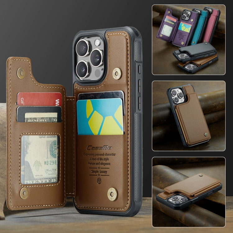 For iPhone 16 Pro CaseMe C22 Card Slots Holder RFID Anti-theft Phone Case