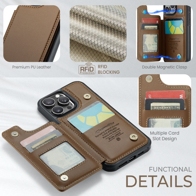 For iPhone 16 Pro CaseMe C22 Card Slots Holder RFID Anti-theft Phone Case