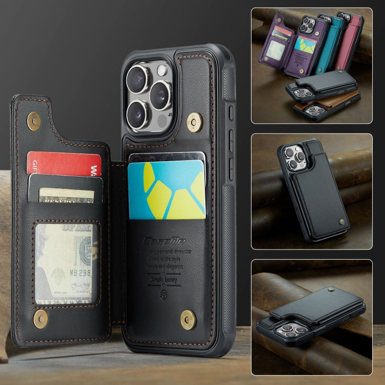 For iPhone 16 Pro CaseMe C22 Card Slots Holder RFID Anti-theft Phone Case